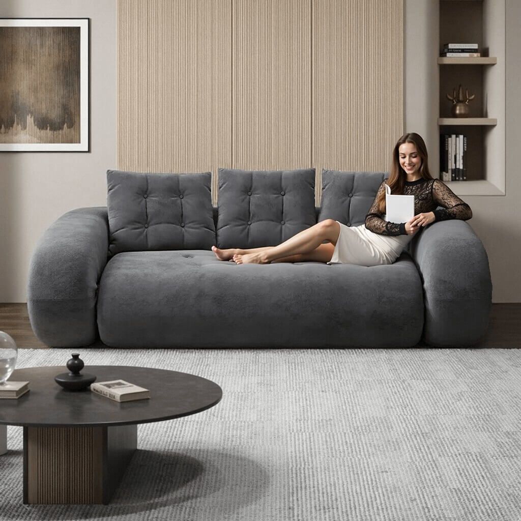 Foldable Sofa Bed – Memory Foam Convertible Floor Couch