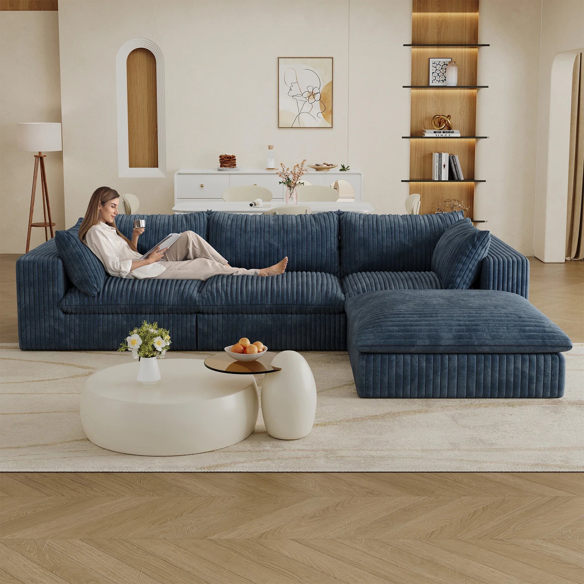 The Norvella L-Shaped Modular Sofa