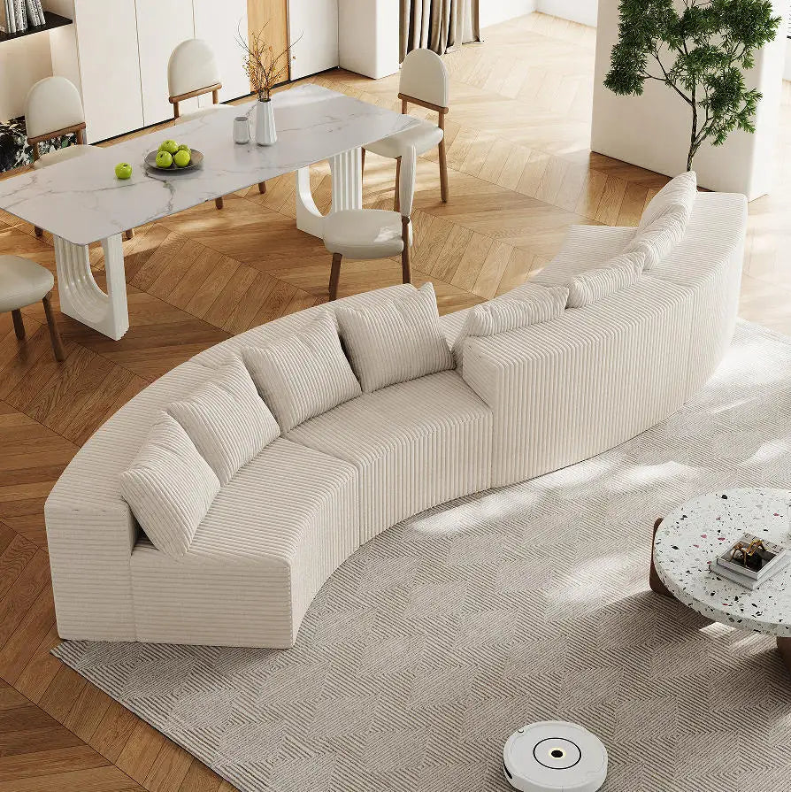 The Orvessa Curved Modular Sectional Sofa