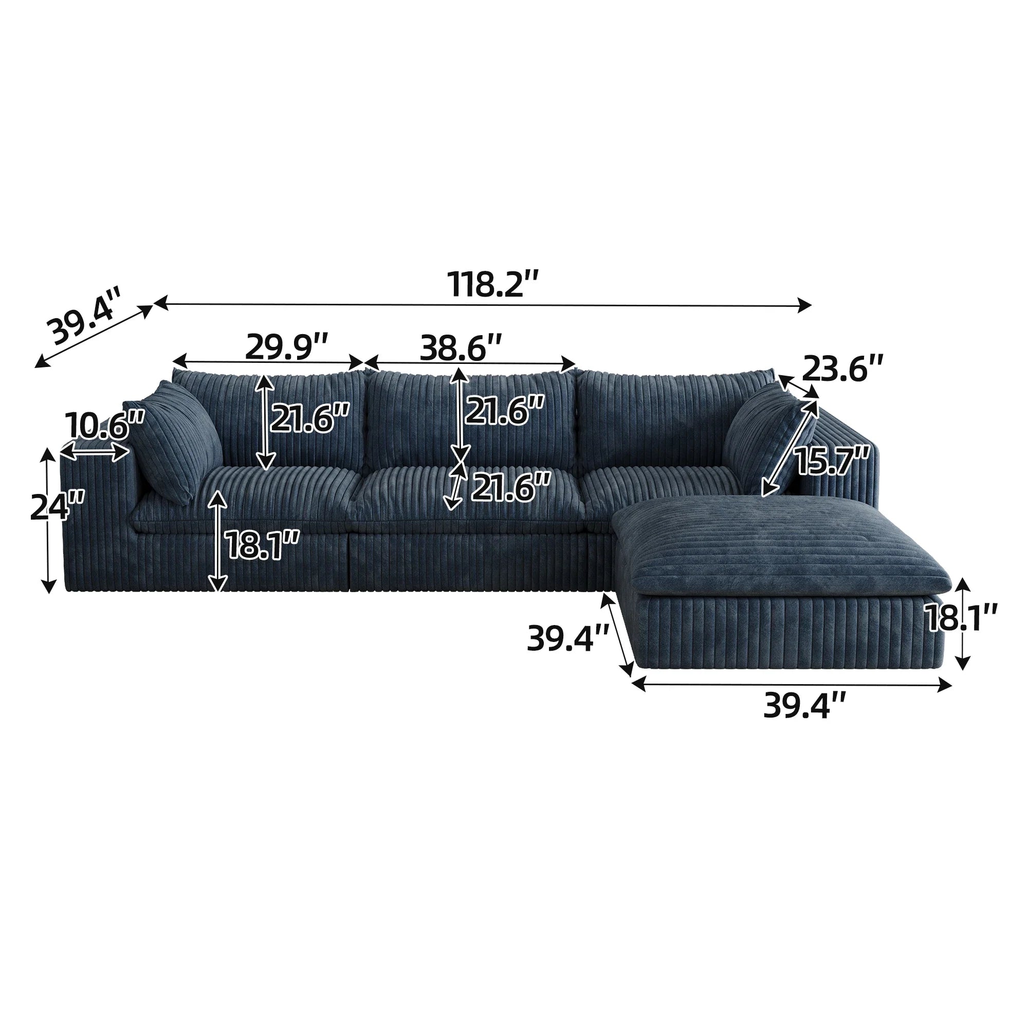 The Norvella L-Shaped Modular Sofa