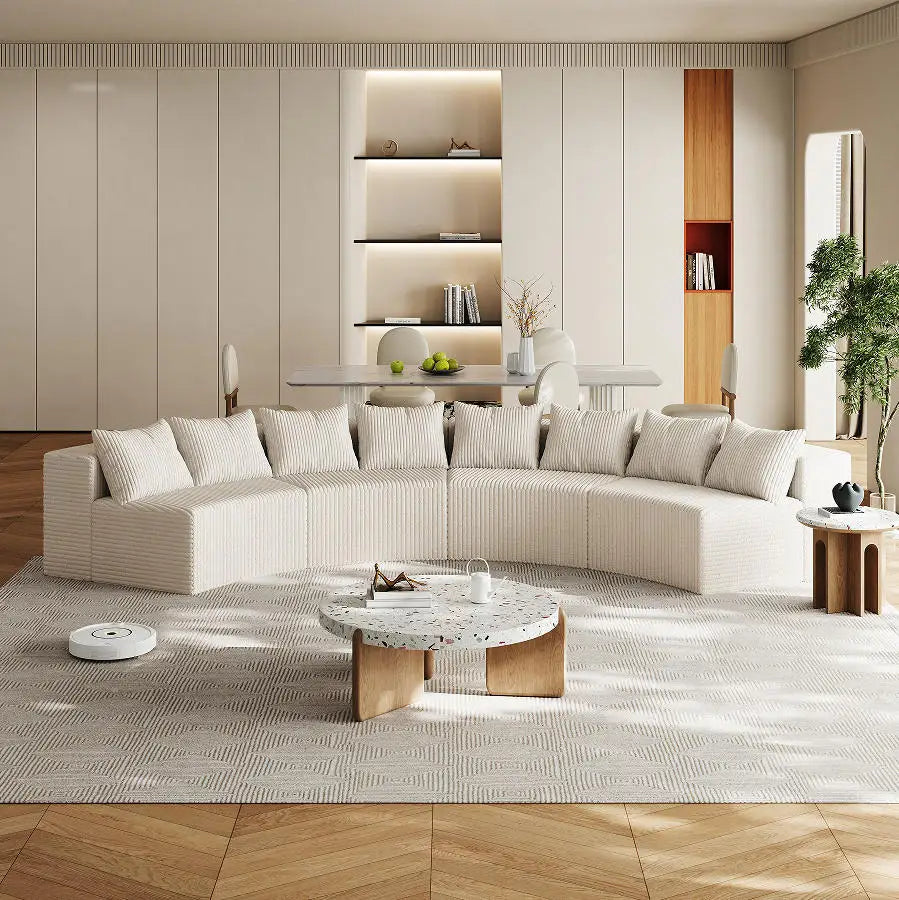 The Orvessa Curved Modular Sectional Sofa