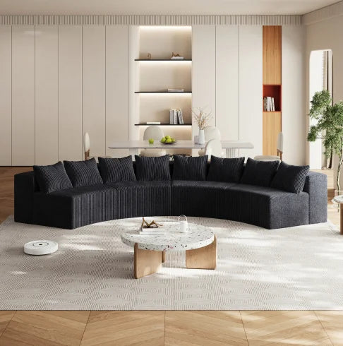 The Orvessa Curved Modular Sectional Sofa