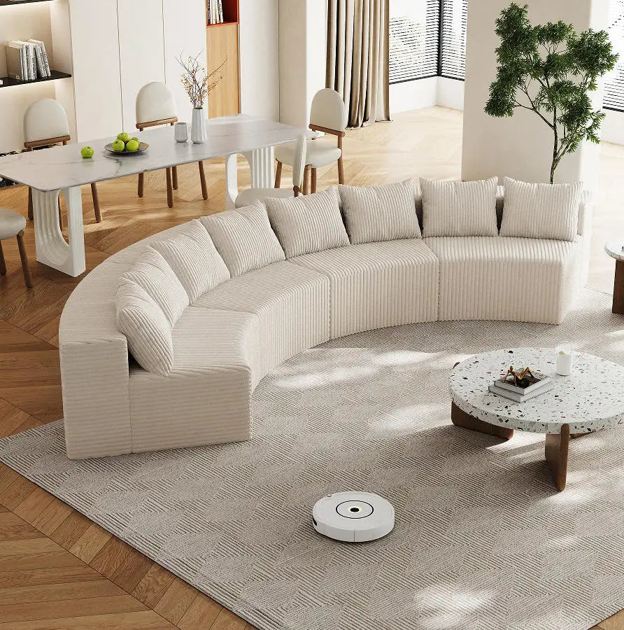 The Orvessa Curved Modular Sectional Sofa