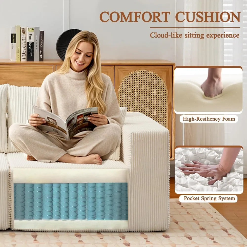 The Valmere L-Shaped Boneless Sectional Couch