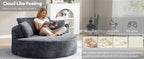 The Rovalto Charcoal Circle Lounge Couch