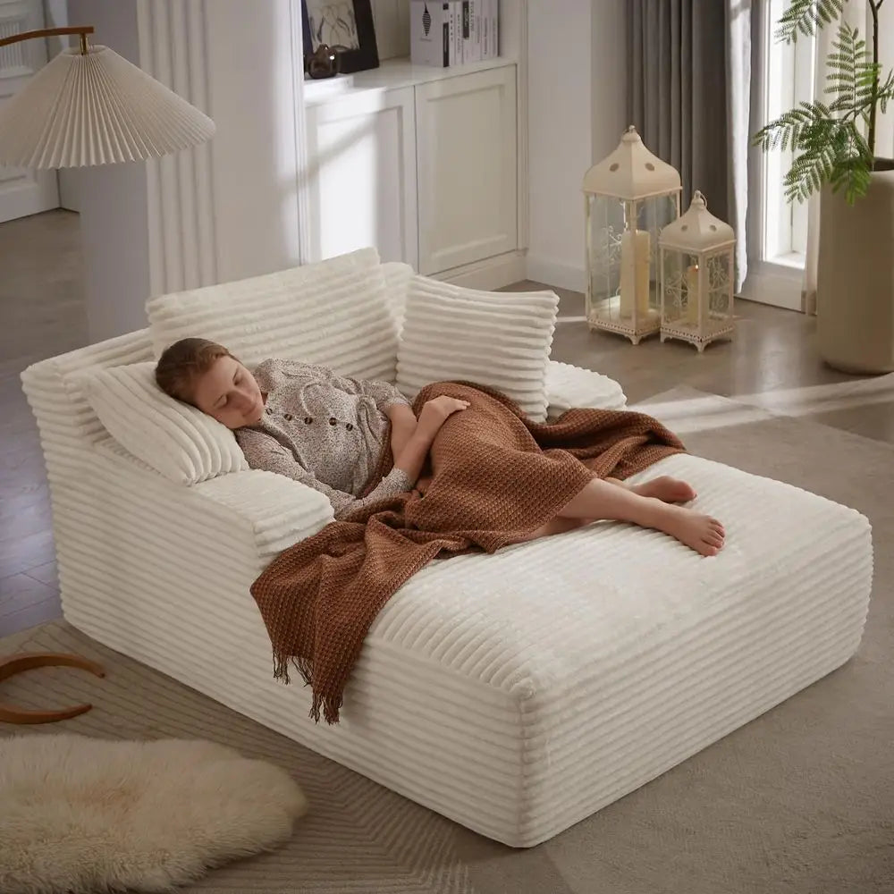 The Mavelle Ivory Boneless Sofa Bed