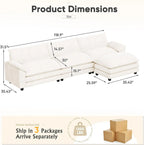The Varenzo White L-Sectional Sofa