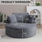 The Rovalto White Circle Lounge Couch