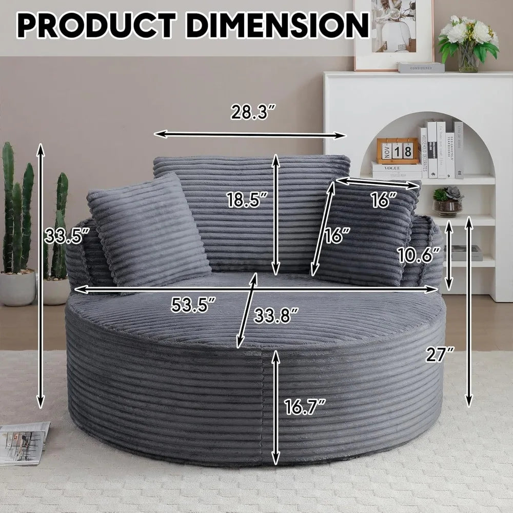 The Rovalto White Circle Lounge Couch