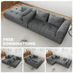 The Renova Blue Chaise Lounge Couch
