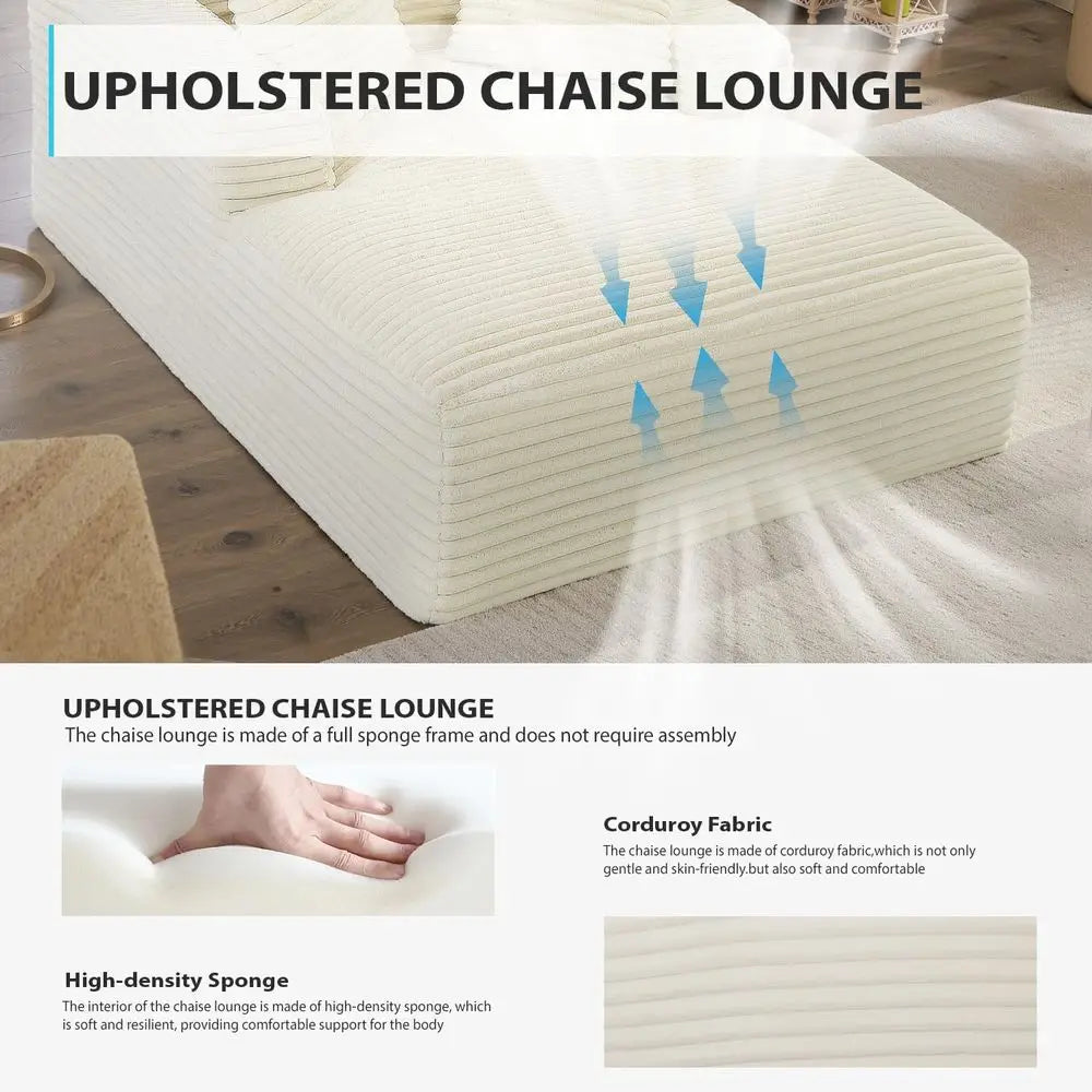 The Mavelle Ivory Boneless Sofa Bed