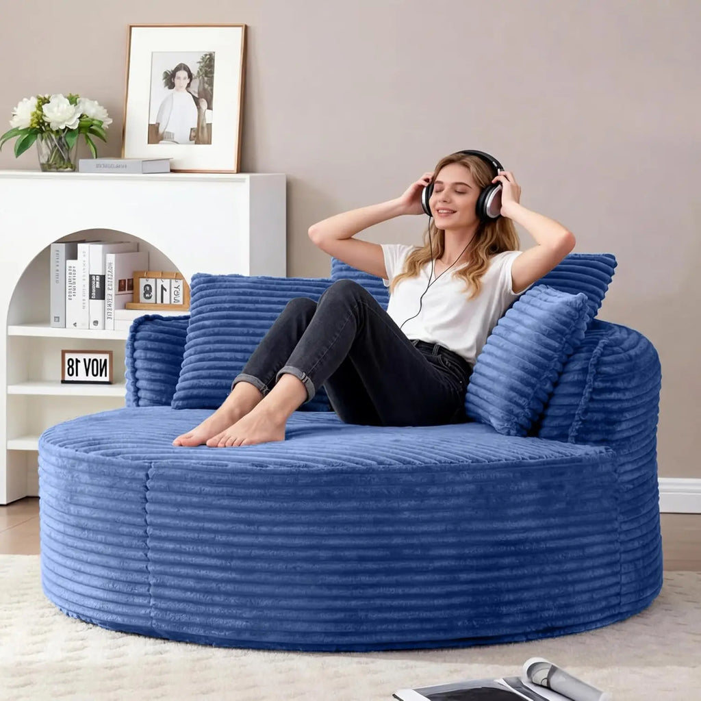 The Rovalto Blue Circle Lounge Couch
