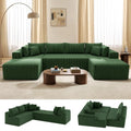 The Dravelle Green U-Shaped Sectional Sofa