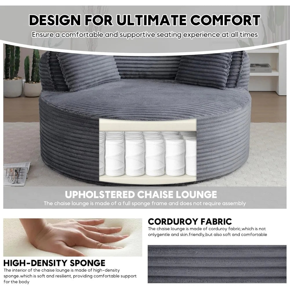 The Rovalto White Circle Lounge Couch