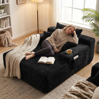 The Calvessa Black Boneless Sofa Bed