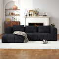 The Renova Black Chaise Lounge Couch