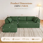 The Vellano Grey L-Shaped Cloud Couch