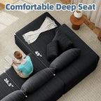 The Dravelle Black U-Shaped Sectional Sofa