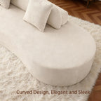 The Vionna Brown Curved Cloud Sofa