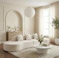 The Vionna Ivory Curved Cloud Sofa