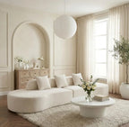 The Vionna Ivory Curved Cloud Sofa
