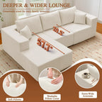 The Valmere L-Shaped Boneless Sectional Couch