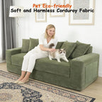 The Velaro Blue Convertible Sofa Bed
