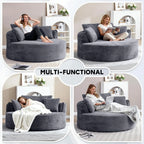 The Rovalto Grey Circle Lounge Couch
