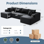 The Dravelle Green U-Shaped Sectional Sofa