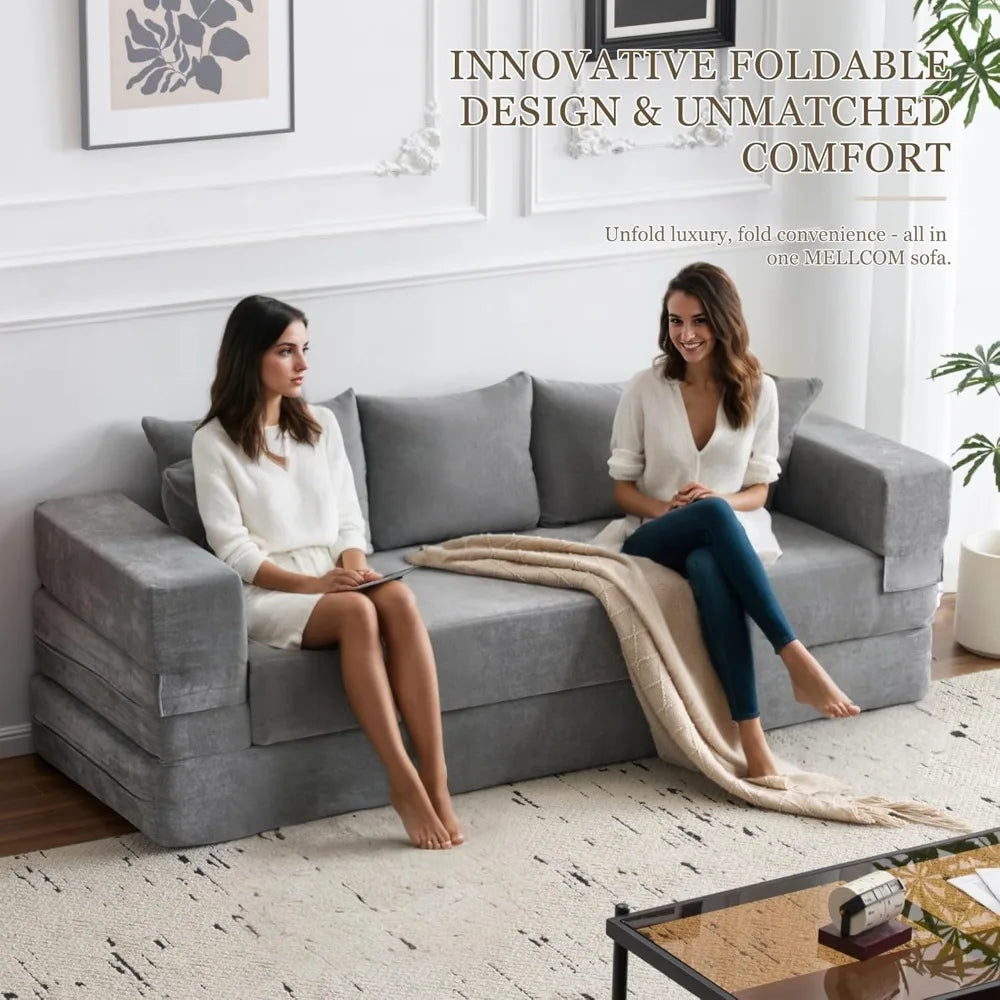 The Ashvane Grey Convertible Sleeper Couch