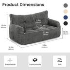 The Vortan White Deep Seat Boneless Sofa