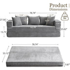 The Ashvane Grey Convertible Sleeper Couch