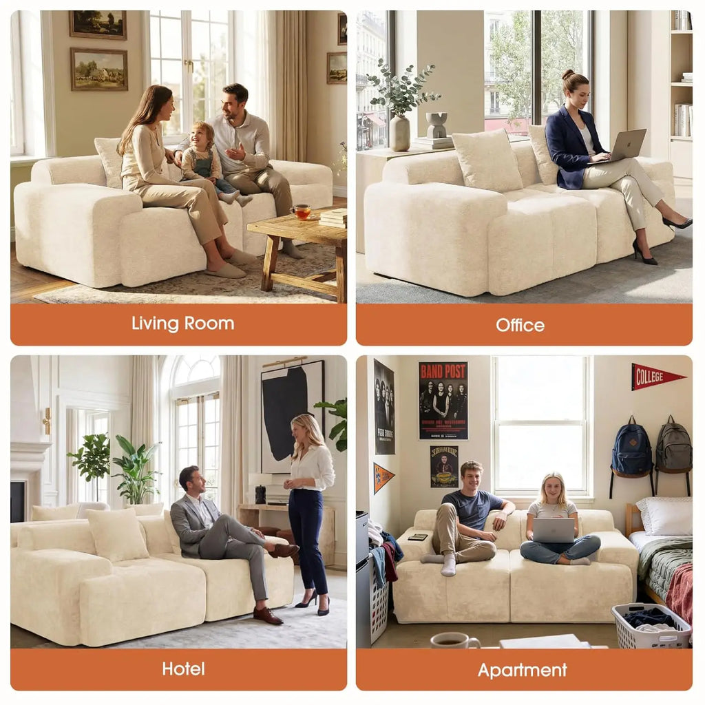 The Veylan Blue Loveseat Sofa