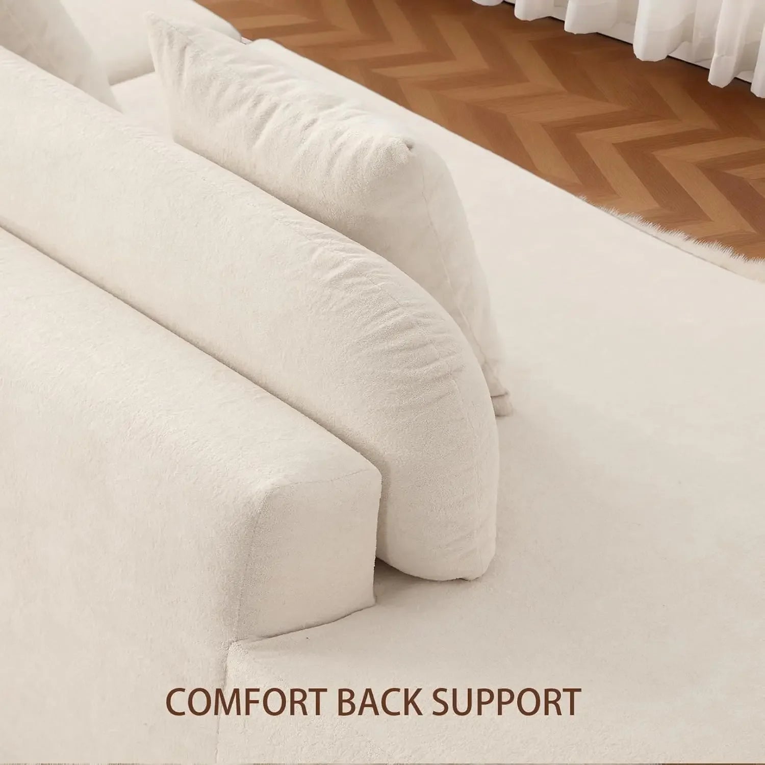 The Vionna Ivory Curved Cloud Sofa