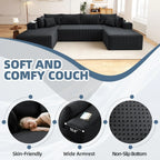 The Dravelle Grey U-Shaped Sectional Sofa