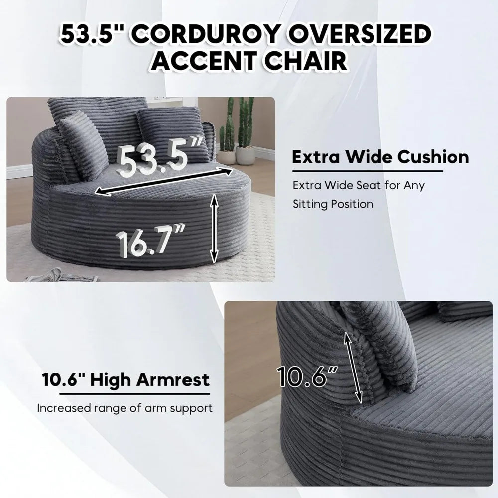 The Rovalto Blue Circle Lounge Couch