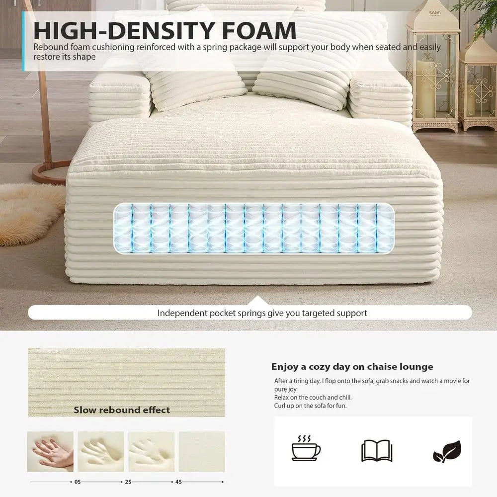 The Mavelle Ivory Boneless Sofa Bed