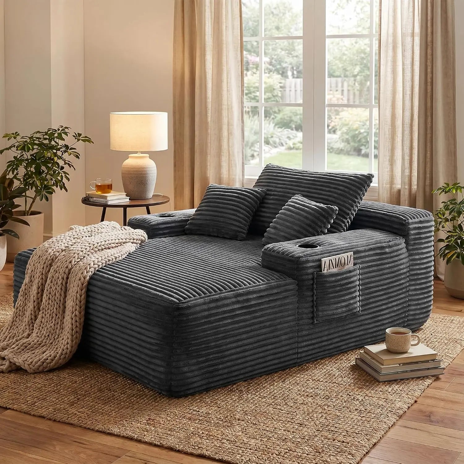 The Calvessa Grey Boneless Sofa Bed
