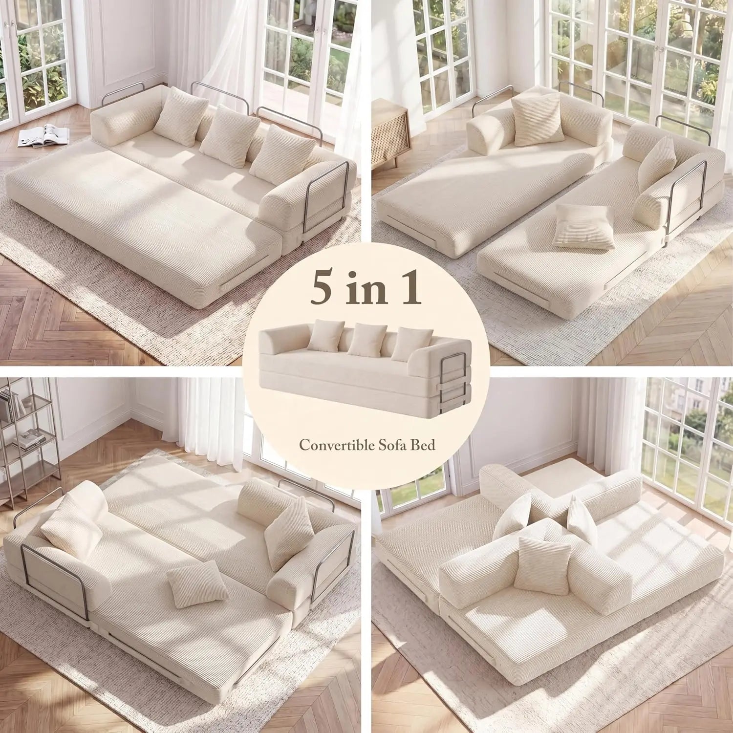 The Alviero Grey Sleeper Couch