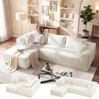 The Vellano Beige L-Shaped Cloud Couch