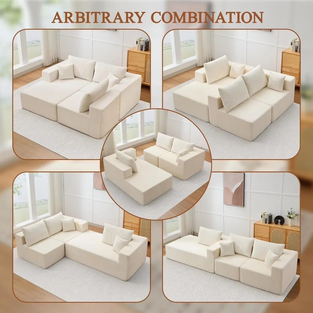 The Valmere L-Shaped Boneless Sectional Couch