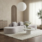 The Vionna Grey Curved Cloud Sofa