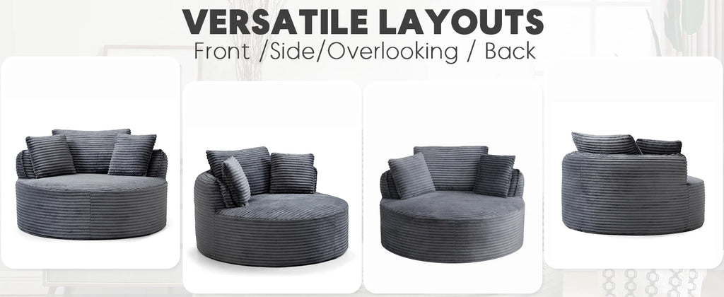 The Rovalto Blue Circle Lounge Couch