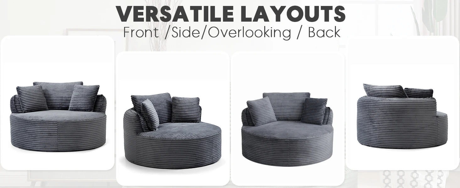 The Rovalto Blue Circle Lounge Couch