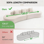 The Vionna Brown Curved Cloud Sofa