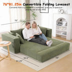 The Velaro Beige Convertible Sofa Bed
