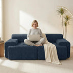 The Veylan Blue Loveseat Sofa