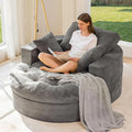 The Caelix Grey Corduroy Cloud Couch