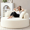 The Rovalto White Circle Lounge Couch