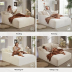 The Mavelle Ivory Boneless Sofa Bed